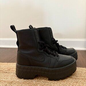 Women's Nike Air Jordan 1 Brooklyn Leather platform sneaker boots 6.5